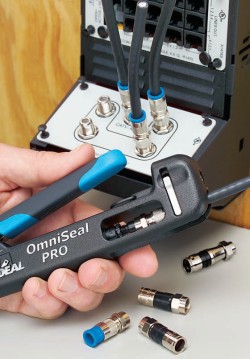 The new IDEAL OmniSeal compression tool now offers additional features and increased connector compatibility in a smaller, more compact tool designed to meet the demands of the professional installer