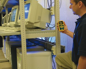 Monitor voltage near sensitive equipment
