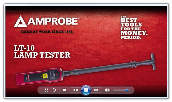 The Amprobe LT-10 Lamp Tester is a truly groundbreaking tool that takes the guess work out of troubleshooting fluorescent light fixtures.