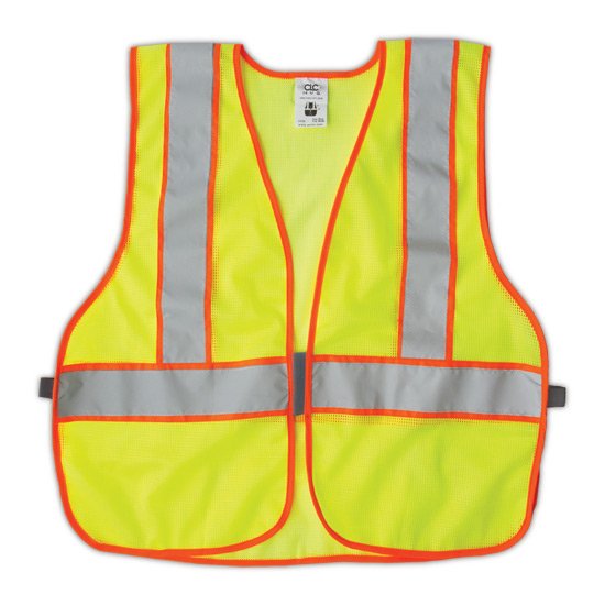 CLC SV08 Hi-Viz Safety Vest, ANSI Class 2, Lime-Yellow