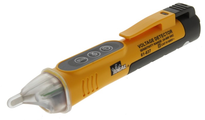 Ideal 61-637 Single Range 24-600V AC Non-Contact Voltage Tester (NCVT) W/Flashlight