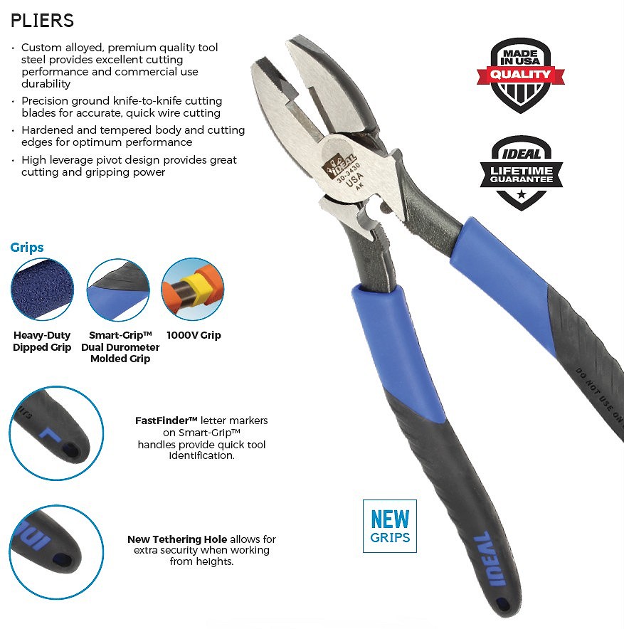 State-of-the-art Ideal Pliers combine the best qualities into one line of tools