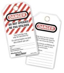 Heavy-Duty Lockout Tags - Do Not Operate - English / French