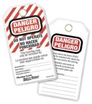 Heavy-Duty Lockout Tags - Do Not Operate - English / Spanish