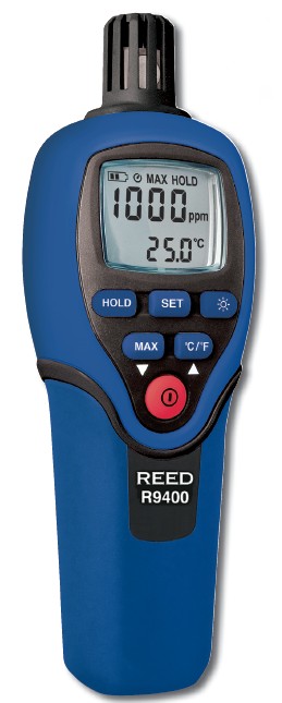 REED R9400 Carbon Monoxide Meter w/ Temperature