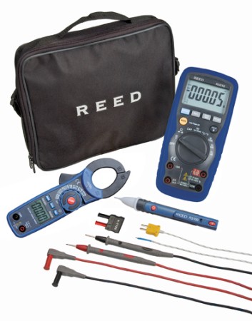 REED ST-HVACKIT - HVAC Combo Test Kit - CLAMP METER/MULTIMETER/ VOLTAGE TESTER COMBO KIT