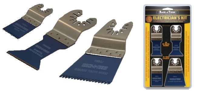 Electrician's 4pc Multi-Tool Cutting Blade Kit