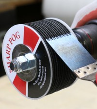 Sharp Pog Drill Operated Multi-Tool Blade Sharpener